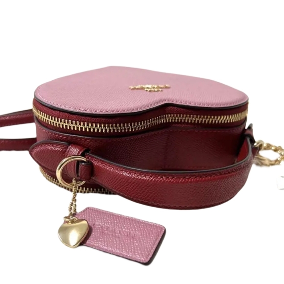COACH HEART CROSSBODY PURSE IN COLORBLOCK PINK❗️BEST SELLER❗️ - Picture 8 of 8